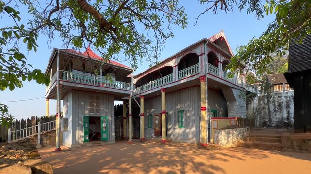 Panoramic view of Tranofitaratra and Fandriampahalemana at Rova Ambohimanga. Madagascar.