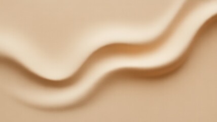 Obraz premium Creamy Foundation Swirls and Folds - Cosmetic Texture Background Illustration