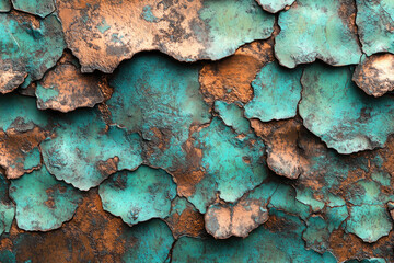 Obraz premium Hyper-Detailed Seamless Copper Texture with Rich Patina