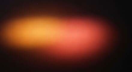 Vibrant orange and red gradient light leak with cinematic grain and dust particles