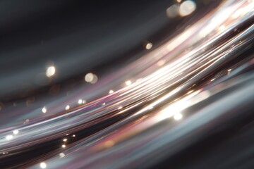 Close-up View of Light Reflections and Patterns on a Surface With Watery Streaks in the Background During Daytime