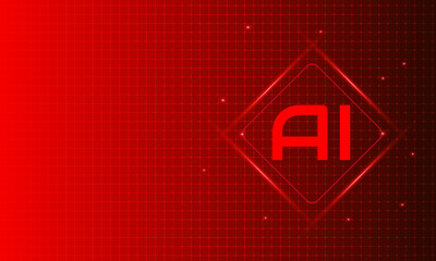 Artificial Intelligence ,AI chipset on circuit board, futuristic Technology Concept	
