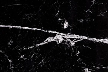 Fotobehang Marmer Natural Nero Marquina - marble background in black color, texture for your strict new design project.  © Dmytro Synelnychenko