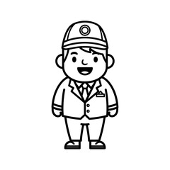 Fototapeta premium Cartoon Businessman Character Illustration.