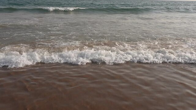 Sea Waves at Jagannath Puri Beach Odisha India 4K Video | Bay of Bengal Shoreline