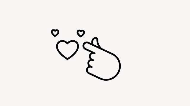 Finger Heart Animation Icon