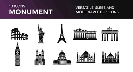 Fototapeta premium Collection of iconic monuments from around the world, featuring famous landmarks and architectural marvels