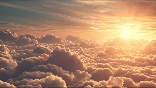 Explore Warm Clouds at Sunset Over a Stunning Travel Destination With Soft Hues and a Beautiful Atmosphere