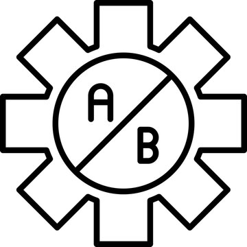 Gear with A and B symbols