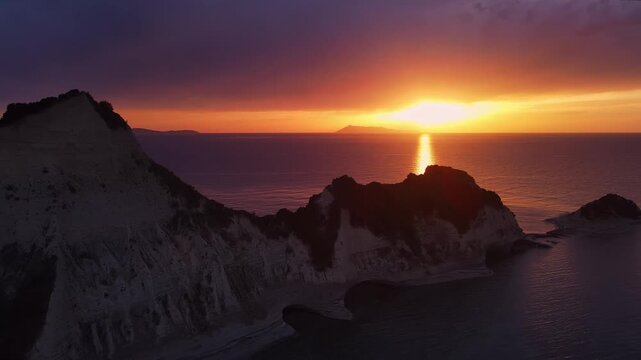 Sunset over Cape Drastis, Corfu