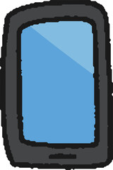 携帯電話/スマートフォンの手描きイラスト