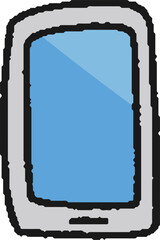 携帯電話/スマートフォンの手描きイラスト