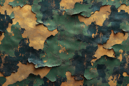 High-Resolution Camouflage Texture Blending Greens and Browns