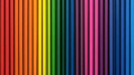 Obraz premium Close Up View of Vibrant Colored Pencils in Parallel Lines
