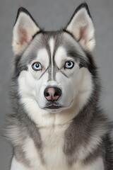 Obraz premium Siberian Husky with Captivating Glance, Showcasing Grace and Elegance in a Stunning Portrait Capture