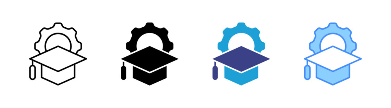 Apprenticeship  icon set multiple style collection