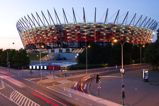 Warsaw, Poland, 21 July 2022. National Stadium , capital of Poland. National home stadium. Stadion Narodowy, Warszawa.