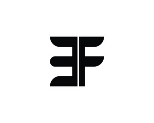 Obraz premium EF Logo Design. EF