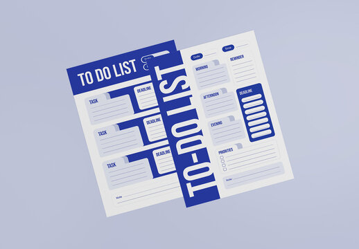 Blue Bold To Do List