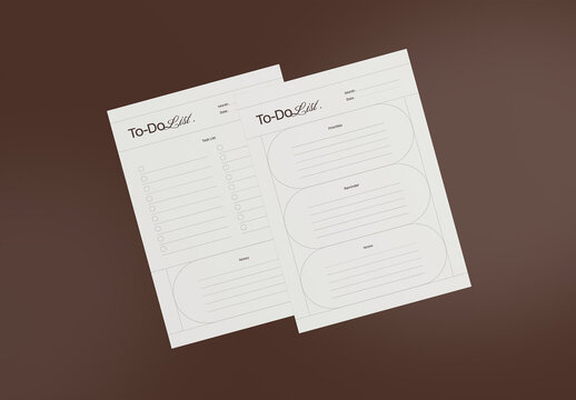 Brown And Cream Minimalism To Do List