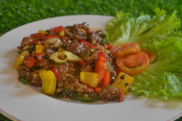 Delicious Black Pepper Beef Stir Fry with Colorful Bell Peppers