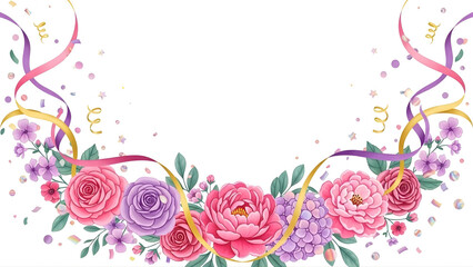 International women's day celebration with beautiful floral wishes