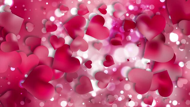 background of pink and red hearts, often used for Valentine's Day or love-themed designs