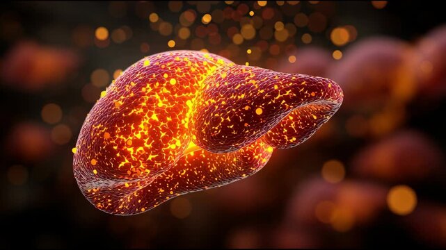 Explore the Effects of Fatty Liver Through a Graphic Illustration That Shows the Changes in Liver Health Over Time and Its Impact on the Body
