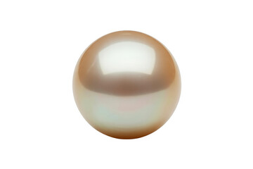 Large pearl with shiny surface shiny pearl beige pearl isolated on a transparent background