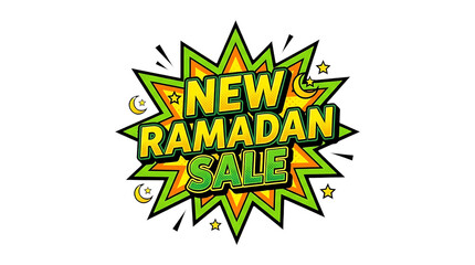 New Ramadan Sale Discount Sign.