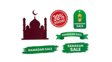 Ramadan sale discount offer logo icon.
