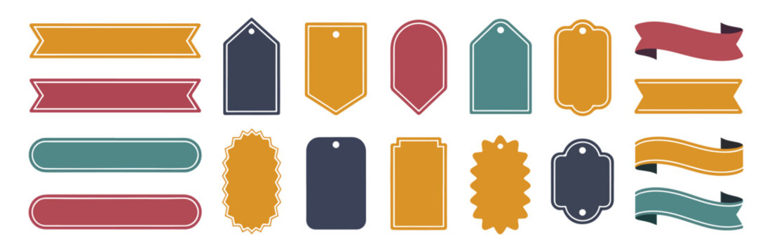 Colourfull Vintage Sale Labels and Hanging Tags for Retail Promotion