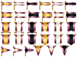 旗、三色、3ピンク