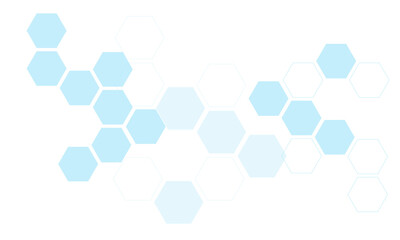 Futuristic molecule structure abstract hexagonal network background design for technology and medical science. © Rony