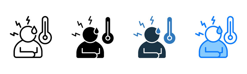 Illness icon multiple style 