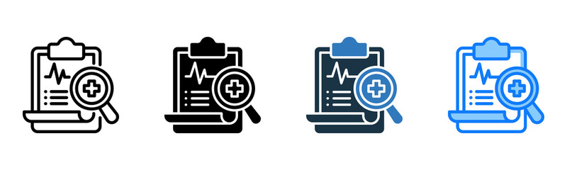Diagnosis icon multiple style 