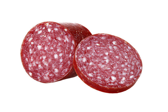 Gourmet salami deli meat isolated on transparent background