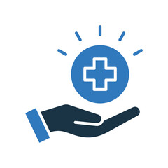 Obraz premium Medical Care mixed color icon