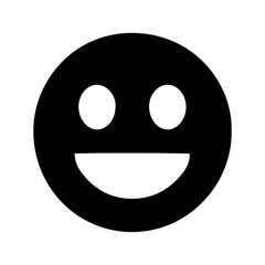 Fototapeta premium Simple happy face icon, vector graphic