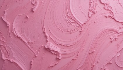 abstract pink wall with a background of wavy plaster lines