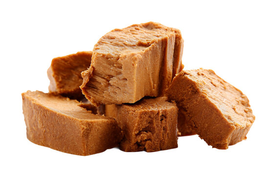 Cooked seitan vegan meat isolated on transparent background