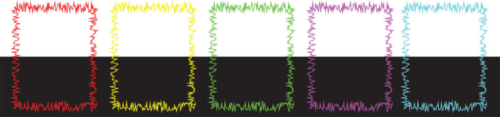 Obraz premium Zigzag lines of different colors can be used as frames or decorative elements and the colors can be changed.