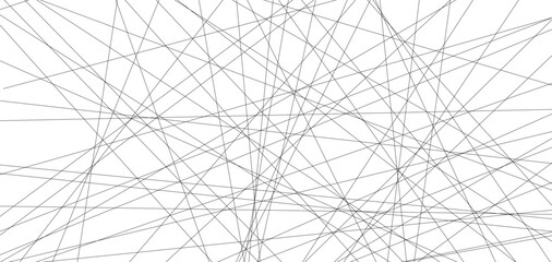 Abstract geometric pattern with chaotic straight lines and random angles creating modern asymmetric background texture in black and white linear design