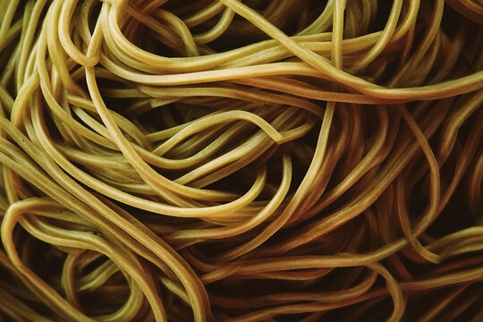 Savory soba noodle soup isolated on transparent background