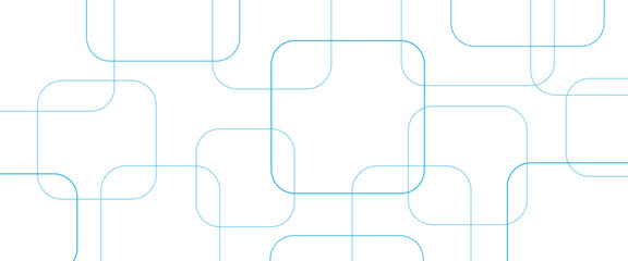 Minimal geometric background. Dynamic blue shapes composition with white lines. Abstract background modern hipster futuristic graphic. Vector