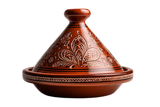 Savory tagine casserole isolated on transparent background