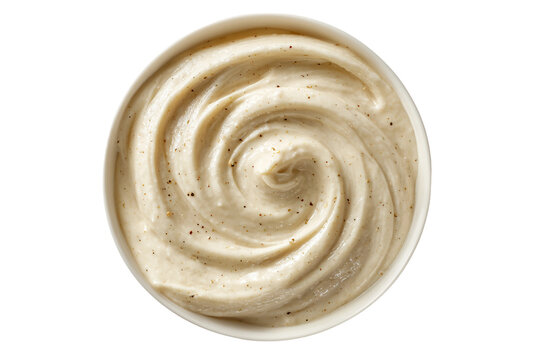 Smooth sesame tahini isolated on transparent background