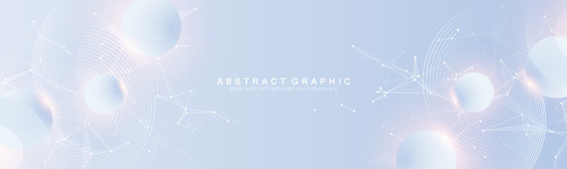 Modern digital technology background design with molecular plexus lines and dots. Futuristic network connection. Abstract mesh, big data technology, ai, science, cyberspace.