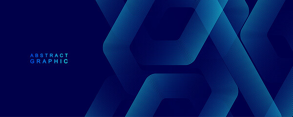 Modern digital technology background design with hexagons. Futuristic technology hexagonal abstract mesh concept. Geometric stripe line art design for poster, brochure, cover, banner, website, header.