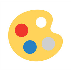 Fototapeta premium Paint Palette with Red Blue Yellow Blobs illustration, Kids toy clipart, Playtime Digital File, Children Game Toy Art